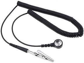 Przewód łączeniowy spiralny wersja ESD 3m zatrzask żeński 10mm/banan