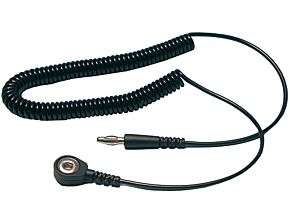 Przewód łączeniowy spiralny wersja ESD 1,5m zatrzask żeński 4mm/banan