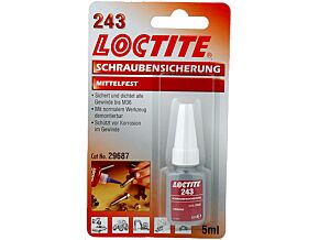 Klej anaerobowy; niebieski; płyn; butelka; 5ml; LOCTITE 243