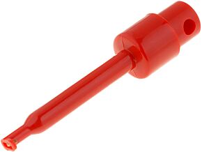 Chwytak pomiarowy haczykowy fi przewodu 3,5mm 3A czerw. Chwytak pomiarowy haczykowy fi przewodu 3,5mm 3A czerw.