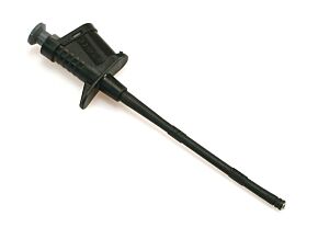 Chwytak pomiarowy haczykowy gniazdo 4mm 6A czarny