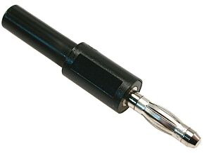 Adapter bananowy gniazdo 2mm - wtyk 4mm 10A czarny