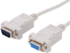 Kabel D-Sub 9pin gniazdo, D-Sub 9pin wtyk 1,8m szary