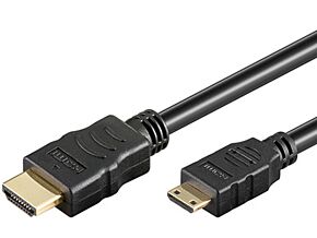 Kabel HDMI 1.4 HDMI mini wtyk HDMI wtyk 1m czarny