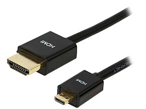 Kabel HDMI 1.4 LOGILINK HDMI micro wtyk / HDMI wtyk 1,5m czarny Kabel HDMI 1.4 LOGILINK HDMI micro wtyk / HDMI wtyk 1,5m czarny