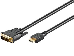 Kabel HDMI 1.4 DVI-D (18+1) wtyk HDMI wtyk 10m czarny Kabel HDMI 1.4 DVI-D (18+1) wtyk HDMI wtyk 10m czarny
