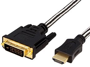 Kabel HDMI 1.3,dual link EDNET DVI-D (18+1) wtyk - HDMI wtyk 3m Kabel HDMI 1.3,dual link EDNET DVI-D (18+1) wtyk - HDMI wtyk 3m