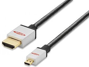 Kabel HDMI 1.3 EDNET HDMI micro wtyk / HDMI wtyk 2m czarny Kabel HDMI 1.3 EDNET HDMI micro wtyk / HDMI wtyk 2m czarny