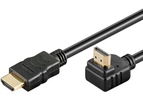 Kabel HDMI 1.4 HDMI wtyk HDMI wtyk 90° 1,5m czarny Kabel HDMI 1.4 HDMI wtyk HDMI wtyk 90° 1,5m czarny