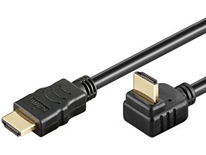 Kabel HDMI 1.4 HDMI wtyk HDMI wtyk 270° 1m czarny