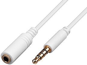 Kabel Jack 3,5mm 4pin wtyk - Jack 3,5mm 4pin gniazdo 1,5m Kabel Jack 3,5mm 4pin wtyk - Jack 3,5mm 4pin gniazdo 1,5m