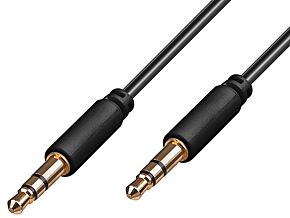 Kabel Jack 3,5mm 3pin wtyk z obu stron 1m Pokrycie: złocony Kabel Jack 3,5mm 3pin wtyk z obu stron 1m Pokrycie: złocony