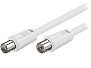 Kabel koncentryczny wtyk i gniazdo proste 10m biały Kabel koncentryczny wtyk i gniazdo proste 10m biały