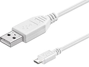 Kabel USB 2.0 GOOBAY USB A wtyk - USB B micro wtyk 1m biały Kabel USB 2.0 GOOBAY USB A wtyk - USB B micro wtyk 1m biały