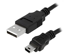 Kabel USB 2.0 USB A wtyk - USB B mini wtyk niklowany 1,8m