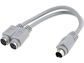 Kabel PS/2 2x gniazdo PS/2 - wtyk 0,15m Kabel PS/2 2x gniazdo PS/2 - wtyk 0,15m