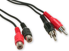 Kabel 2,5m 2x wtyk Cinch - 2x gniazdo Cinch Kabel 2,5m 2x wtyk Cinch - 2x gniazdo Cinch