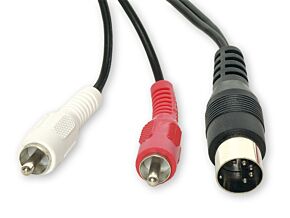 Kabel 1,2m wtyk DIN 5p - 2x wtyk Cinch Kabel 1,2m wtyk DIN 5p - 2x wtyk Cinch