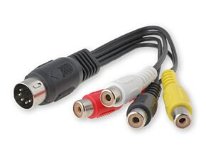 Kabel 0,2m wtyk DIN 5p - 4x gniazdo Cinch Kabel 0,2m wtyk DIN 5p - 4x gniazdo Cinch