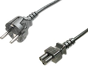 Kabel CEE 7/7 (E/F) wtyk, IEC C5 żeński 0,75m czarny 10A ASSMANN Kabel CEE 7/7 (E/F) wtyk, IEC C5 żeński 0,75m czarny 10A ASSMANN