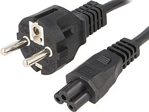 Kabel CEE 7/7 (E/F) wtyk, IEC C5 żeński 1,5m czarny 2,5A ESPE