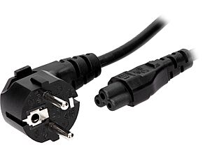 Kabel CEE 7/7 (E/F) wtyk, IEC C5 żeński 1,8m czarny 2,5A LIAN DUNG