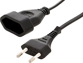 Przedłużacz sieciowy 3m z wtykiem i gniazdem płaskim czarny Przedłużacz sieciowy 3m z wtykiem i gniazdem płaskim czarny