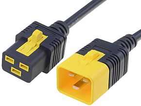 Kabel IEC C19 żeński, IEC C20 męski 2m z blokadą czarny PVC serwerowy Kabel IEC C19 żeński, IEC C20 męski 2m z blokadą czarny PVC serwerowy