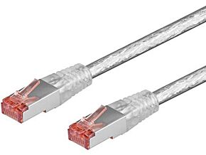 Patch cord; S/FTP; 6; linka; Cu; LSZH; przezroczysty; 50m Patch cord; S/FTP; 6; linka; Cu; LSZH; przezroczysty; 50m