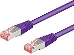 Patch cord; S/FTP; 6; linka; Cu; LSZH; fioletowy; 50m