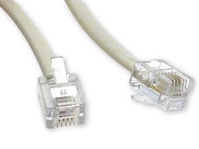 Kabel telefoniczny WW 4c/6p (RJ11) 20m biały