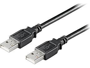 Kabel USB 2.0 GOOBAY USB A wtyk - z obu stron 1,8m czarny Kabel USB 2.0 GOOBAY USB A wtyk - z obu stron 1,8m czarny