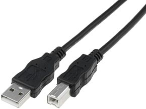 Kabel 0,5m USB wtyk męski A – wtyk męski B czarny