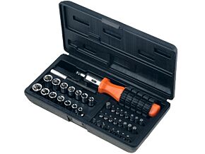 Zestaw 40 narzędzi z końcówkami i nasadkami 1/4”