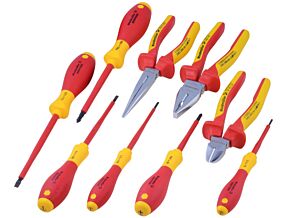 Zestaw: szczypce, wkrętaki; Il.szt:9; izolowany; izolowane; 1kVAC