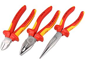 Zestaw szczypiec KNIPEX 3 szt. izolowane w opakowaniu kartonowym