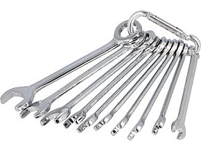 Zestaw kluczy płasko-oczkowych DONAU 940 10szt. Zestaw kluczy płasko-oczkowych DONAU 940 10szt.