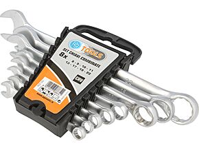 Zestaw kluczy płasko-oczkowych PG TOOLS PGT120 8szt. Zestaw kluczy płasko-oczkowych PG TOOLS PGT120 8szt.