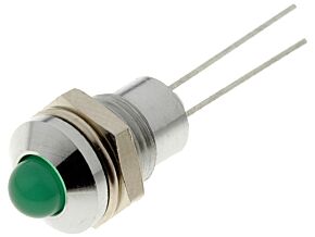 Kontrolka LED wypukła bez rezystora fi 5mm zielona
