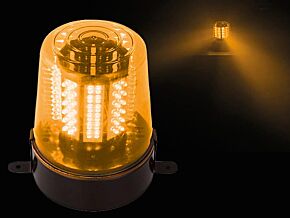 Pomarańczowe błyskowe światło ostrzegawcze 108 LED 12VAC 500mA zasilacz Pomarańczowe błyskowe światło ostrzegawcze 108 LED 12VAC 500mA zasilacz