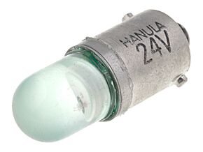 Żarówka bagnetowa LED BA9S 24V 750/2000mcd zielona Żarówka bagnetowa LED BA9S 24V 750/2000mcd zielona