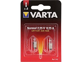 Żarówka miniaturowa E10/13 2,25V 250mA 2szt. Żarówka miniaturowa E10/13 2,25V 250mA 2szt.