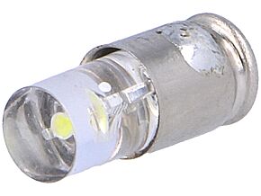 Lampka LED biały S5,7s 28VDC 8mA Bańka T1 3/4