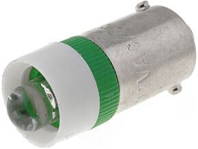 Żarówka bagnetowa LED zielony BA9S 12V Żarówka bagnetowa LED zielony BA9S 12V
