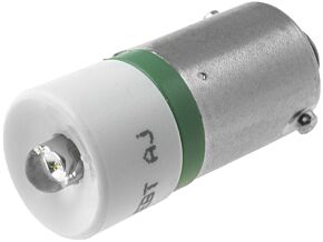 Żarówka bagnetowa LED zielony BA9S 230V 200mcd