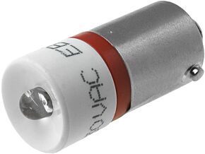 Żarówka bagnetowa LED czerwony BA9S 230V 70mcd Żarówka bagnetowa LED czerwony BA9S 230V 70mcd