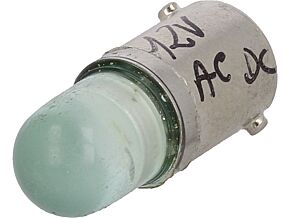 Lampka LED zielony BA9S 12VDC 12VAC Lampka LED zielony BA9S 12VDC 12VAC