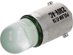 Lampka LED zielony BA9S 230VAC Lampka LED zielony BA9S 230VAC