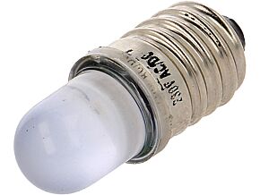 Lampka LED niebieski E10 230VAC 90-100mcd