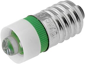Lampka LED zielony E10 12VDC 12VAC